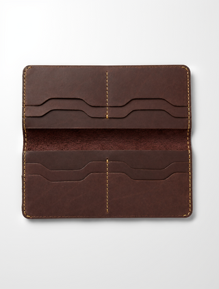 Premium Maroon Leather Card Wallet
