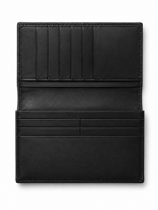 Black Leather Long Wallet