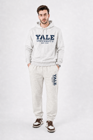 Yale University Printed Fleece Tracksuit – Off White