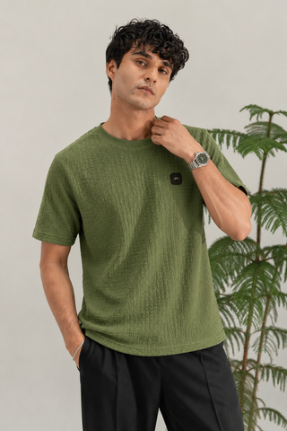Olive Textured Classic Tee