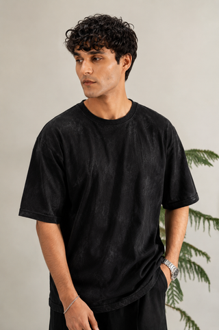 Black Washed Texture Tee