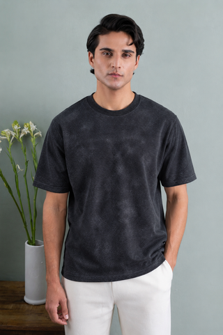 Charcoal Textured Casual Tee