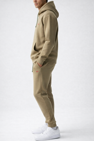 Olive Fleece Hoodie Tracksuit