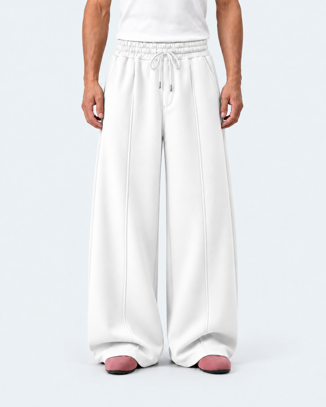 
                          Premium White Relaxed Fit Trouser Ecowears Store
                        