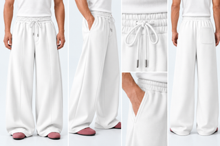 Premium White Wide Leg Trouser Ecowears Store