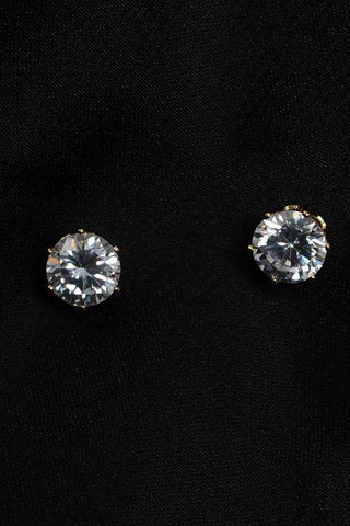 Classic Solitaire Stud Earrings - Timeless Sparkle - Ecowears.pk