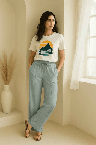 Cloud Mist Relaxed Trousers - Ecowears.pk