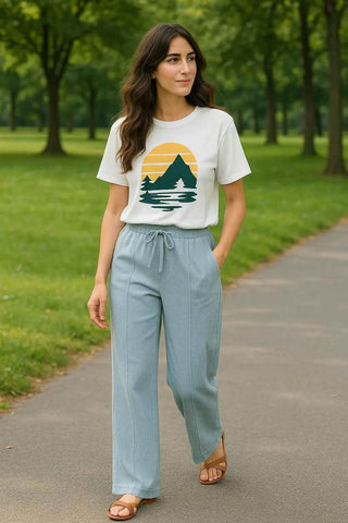 Cloud Mist Relaxed Trousers - Ecowears.pk
