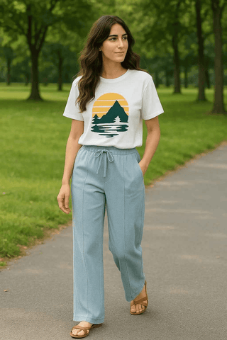 Cloud Mist Relaxed Trousers - Ecowears.pk