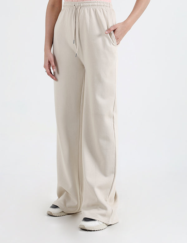 Comfortable Wide-Leg Trousers – Beige
