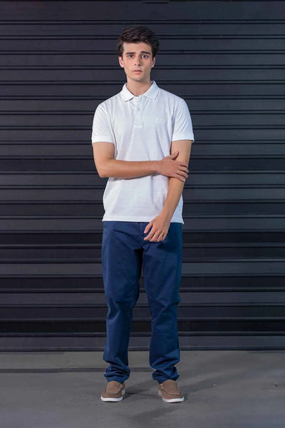 Crisp White Polo Shirt for Men – Classic Collar