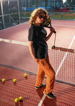 Relaxed Straight-Fit Trousers - Rust Ecowears Store