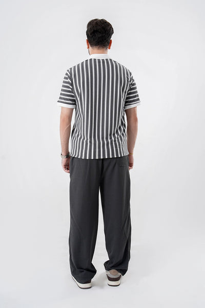 Charcoal Ribbed Premium Trouser – Modern Fit with Sophisticated Style