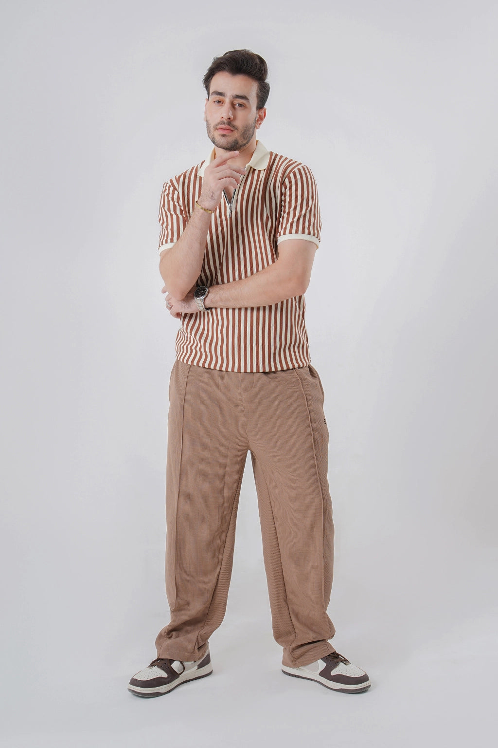 Men’s Relaxed Fit Corduroy Trousers – Caramel Brown