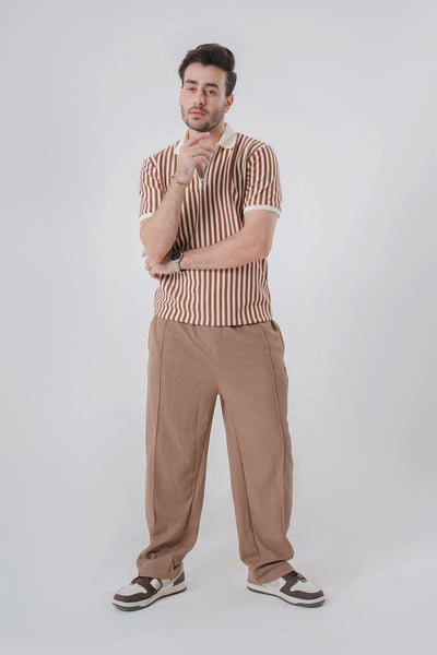 Men’s Relaxed Fit Corduroy Trousers – Caramel Brown