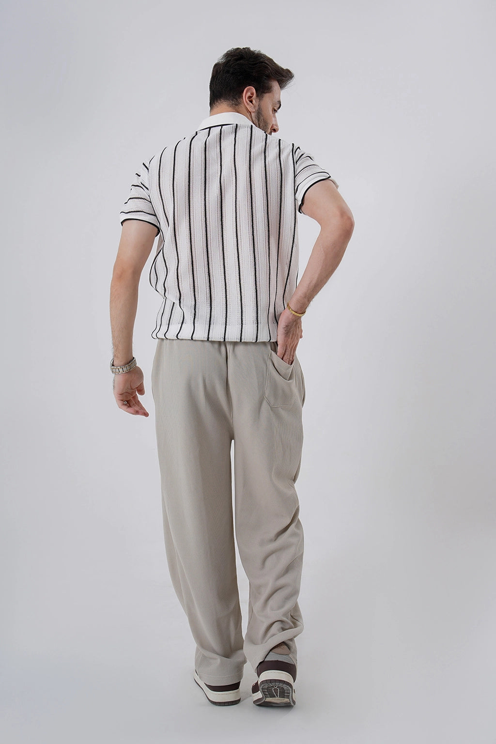 Men’s Relaxed Fit Corduroy Trousers – Dove Gray