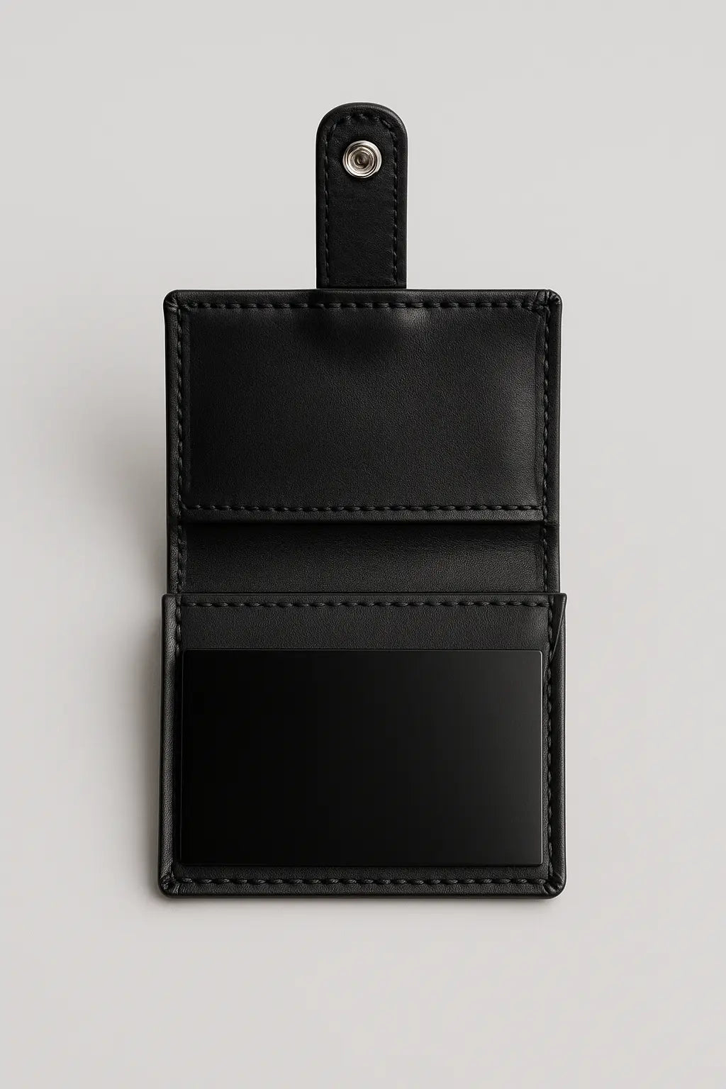 Dark Brown Leather Wallet – Professional Style with Secure Flap Closure - Ecowears.pk