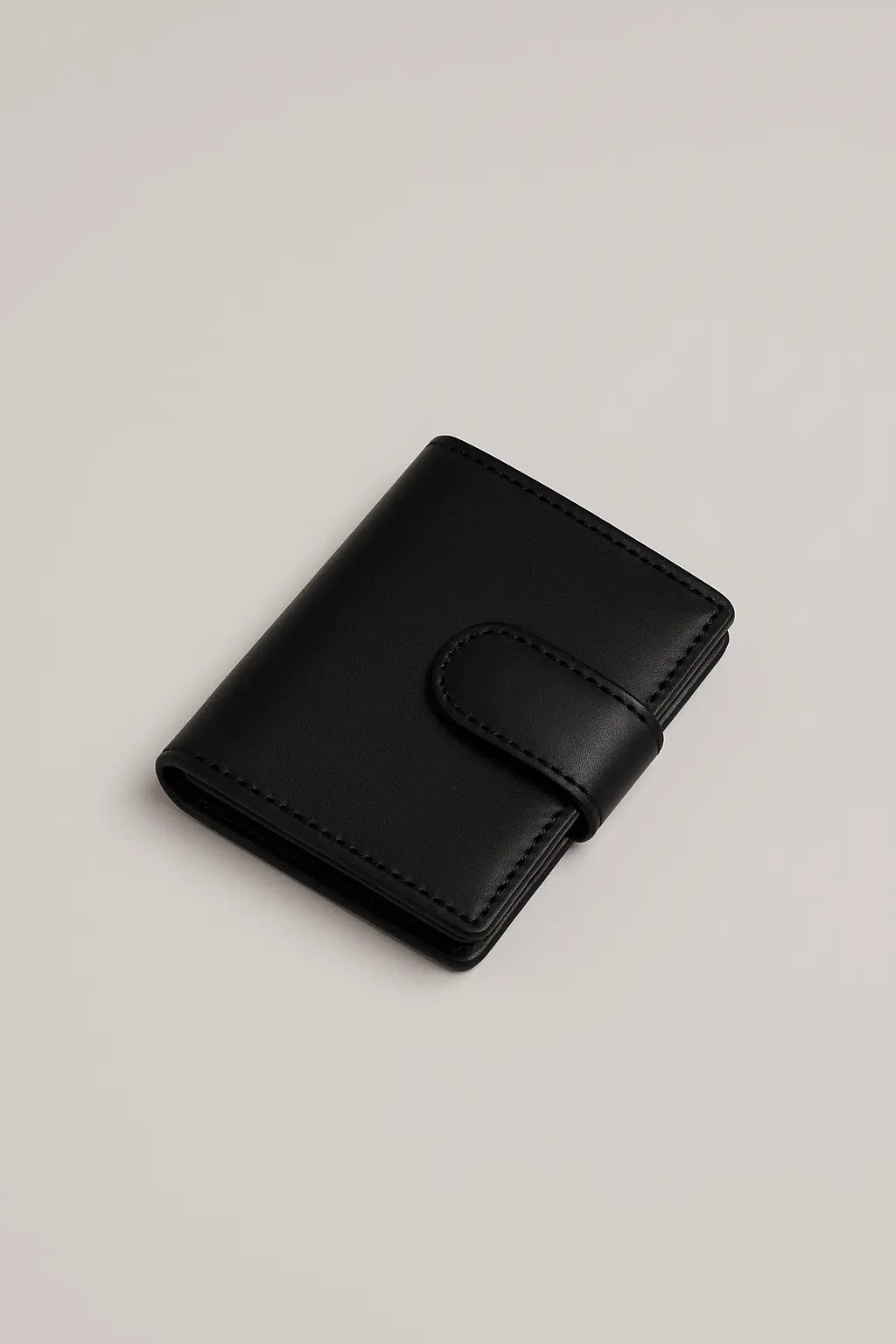 Dark Brown Leather Wallet – Professional Style with Secure Flap Closure - Ecowears.pk