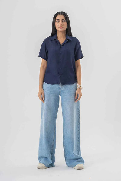 Easygoing Wide-Leg Blue Jeans with Fresh Street Vibes