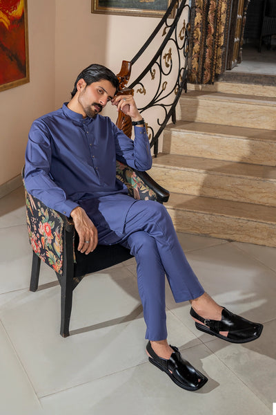 Elegant Blue Kurta – A Classic and Comfortable Outfit for a Smart Traditional Look - Ecowears.pk