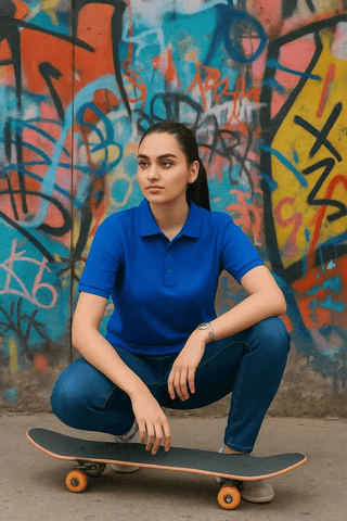 Emerald Blue Slim Polo for a Stylish Look - Ecowears.pk