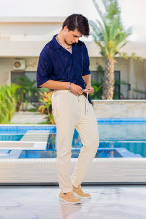Fawn Flex Relaxed Fit Trouser - Beige Edition