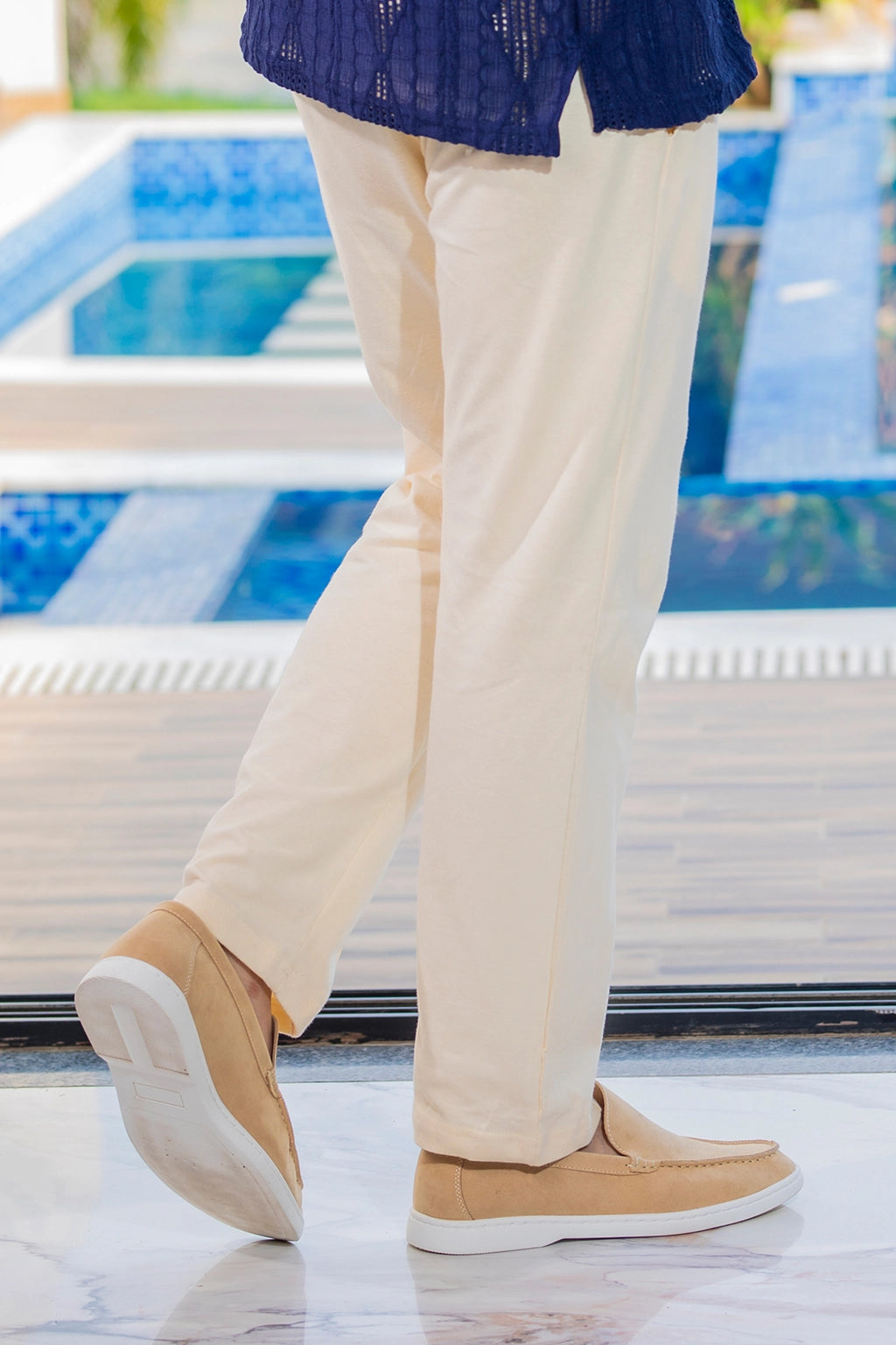 Fawn Flex Relaxed Fit Trouser - Beige Edition