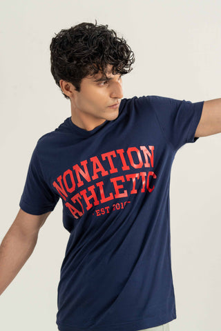 Shadow Leaf Tee Navy Blue - Stylish and Comfortable T-Shirt for Everyday Wear