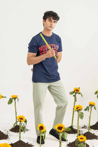 Shadow Leaf Tee Navy Blue - Stylish and Comfortable T-Shirt for Everyday Wear