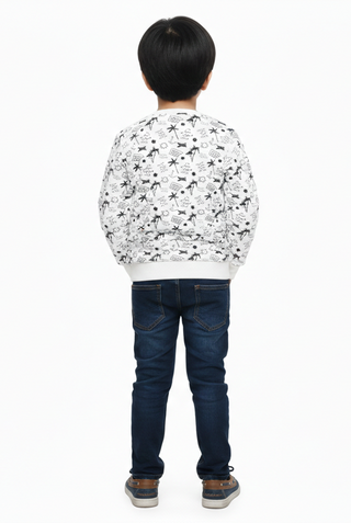 Arctic White All-Over Print Sweatshirt