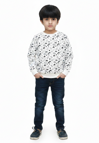 Arctic White All-Over Print Sweatshirt