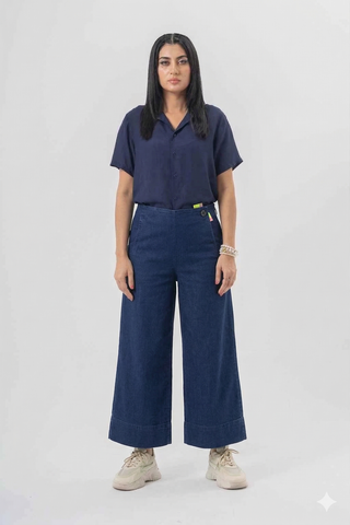 High-Rise Wide-Leg Denim