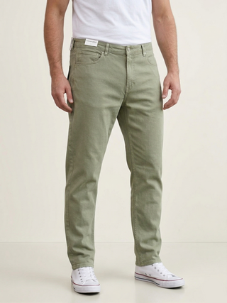 Sage Green Slim-Fit Chino Pants
