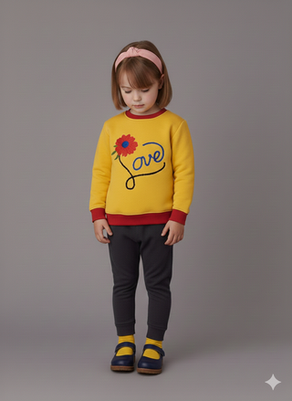Sunny Yellow Love Bloom Sweatshirt