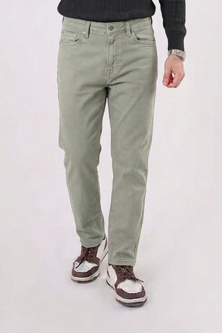 Sage Green Slim Fit Stretch Pants