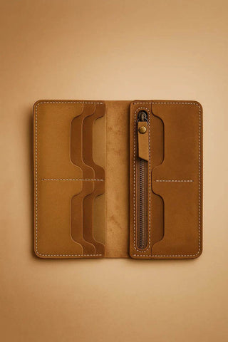 Golden Mustard Leather Passport Holder - Ecowears.pk