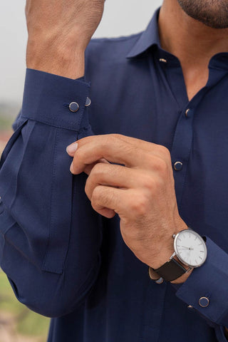 Graceful Navy Blue Shalwar Kameez – Traditional, Comfortable, and Perfect for Every Occasion - Ecowears.pk