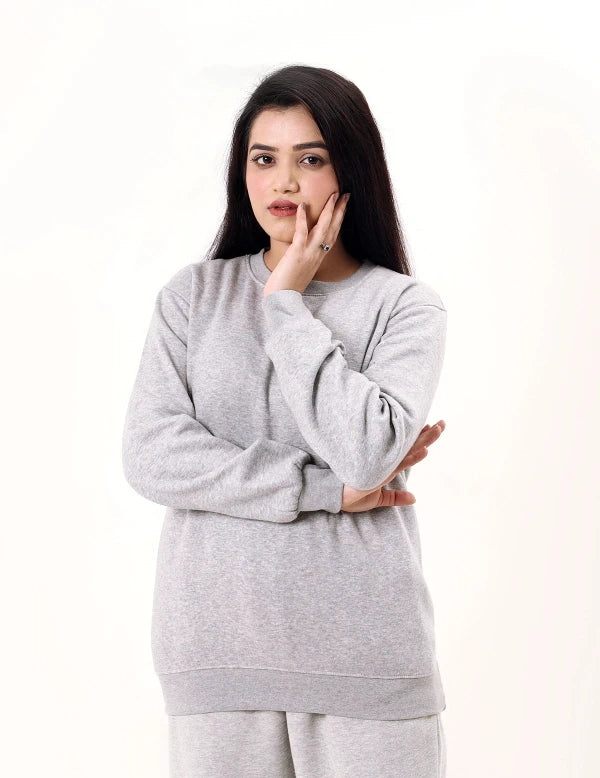 Grey Sweatshirt & Trouser Track Suit Set