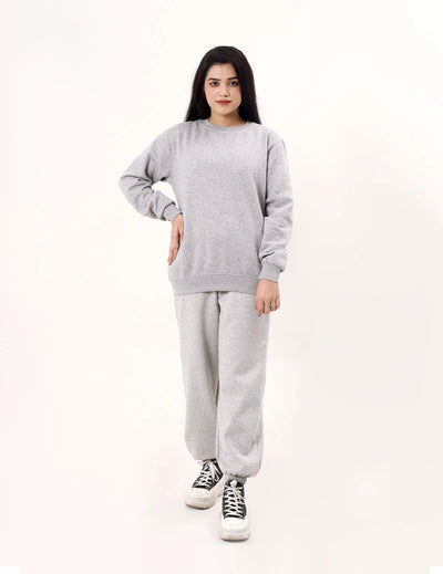 Grey Sweatshirt & Trouser Track Suit Set