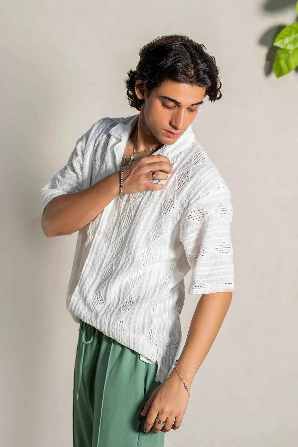 Lagoon Drift White Shirt