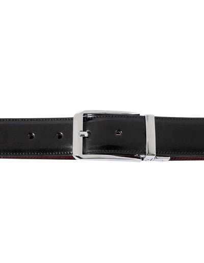 Leather Belt Black – Premium Dress Belt with Silver Buckle
