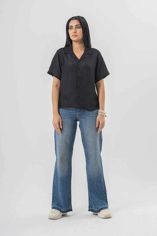 Light Wash Wide Leg Jeans - Effortless Denim Flare Style - Ecowears.pk