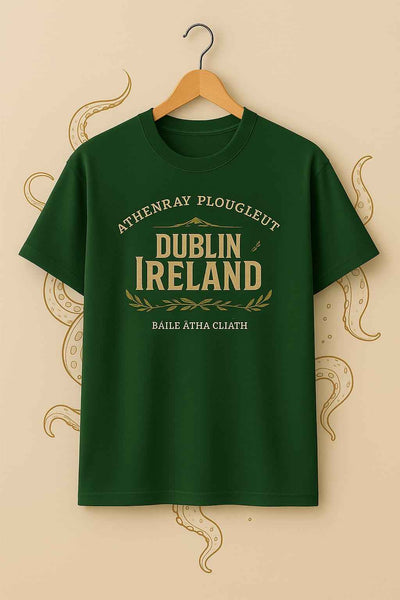 Men’s Down-Shoulder Cotton Green Drift T-Shirt