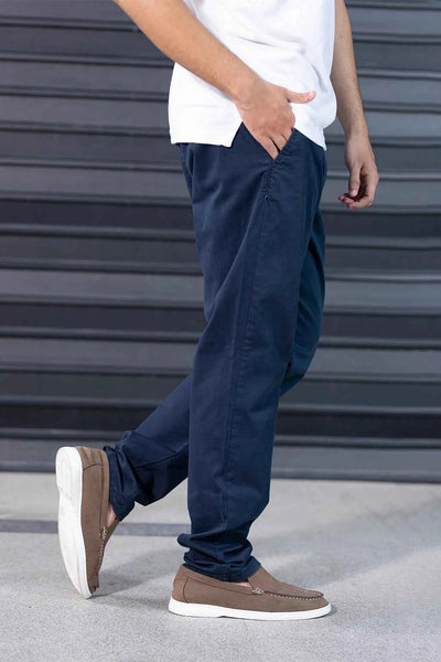 Men’s Tapered Fit Navy Pants – Casual to Semi-Formal
