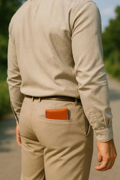 Minimalist RFID Leather Wallet – Slim & Secure Design