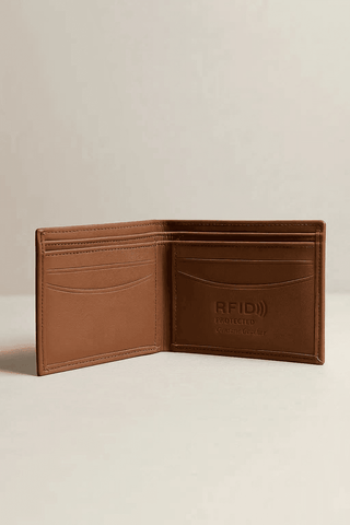 Minimalist RFID Leather Wallet – Slim & Secure Design - Ecowears.pk