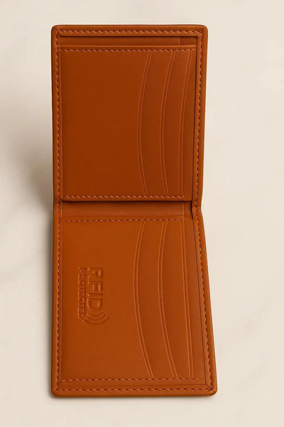 Minimalist RFID Leather Wallet – Slim & Secure Design