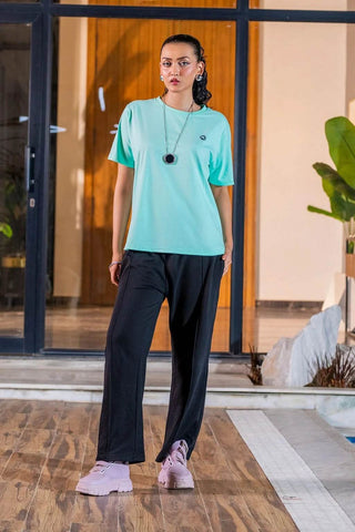 Mint Green Logo Tee - Essential Unisex Streetwear for Every Wardrobe - Ecowears.pk