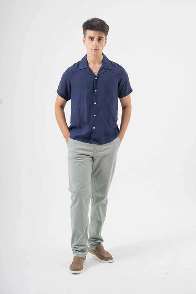 Modern Navy Short Sleeve Shirt for Effortless Style