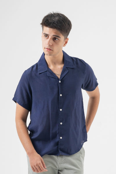 Modern Navy Short Sleeve Shirt for Effortless Style